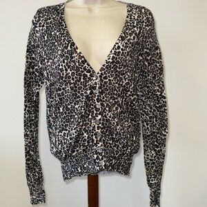 Victoria's Secret (Medium) Vintage Cheetah Print Button Up Lightweight Cardi
